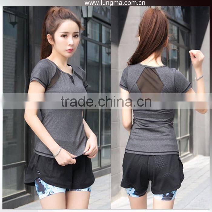 Dry Fit Breathable Fitness Yoga Running Sports Wear Shirts &Leggings For Women / Ladies