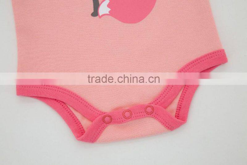 2017 Summer Clothes Short Sleeve 100% Cotton Baby Rompers Girl