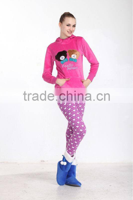 love bear velvet wholesale boutique nice fancy latest-design-girls-top