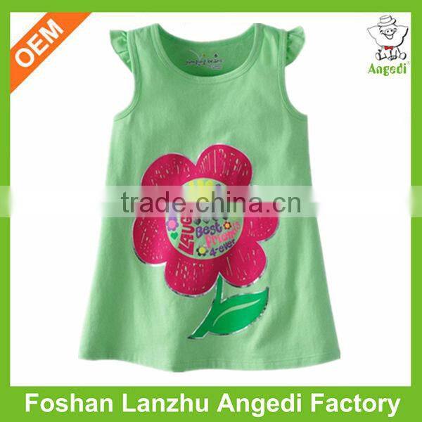 China clothing direct manufacturer girls apparel with ruffle sleeve