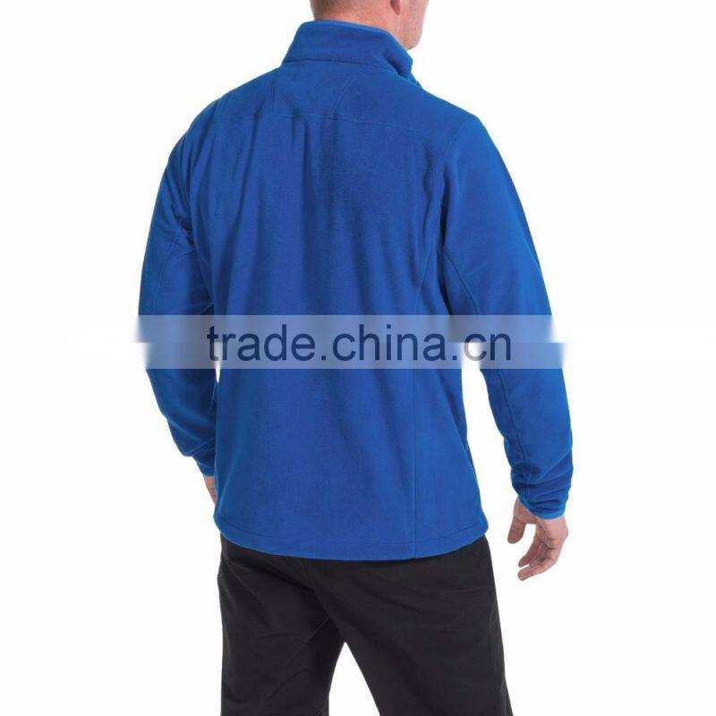 Wholesale custom men 100% polyester plain polar fleece jacket