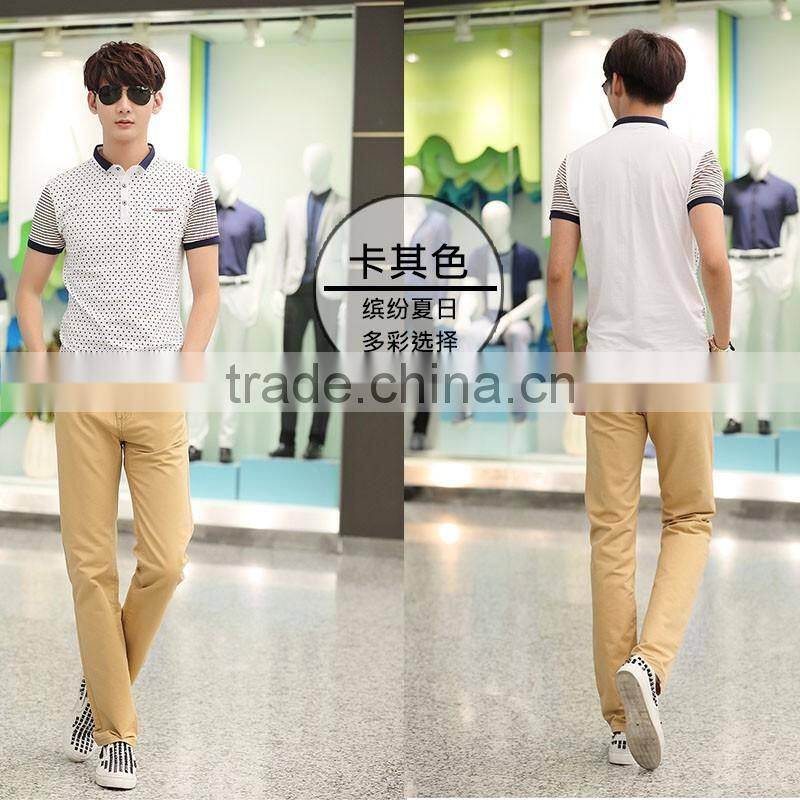 2016new promotional men's casual pants trousers cotton Korean Slim