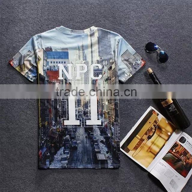 2016 brand clothes fresh from Europe and America Top hot men casual tshirt 3d clown Print Tee Tops 50 design