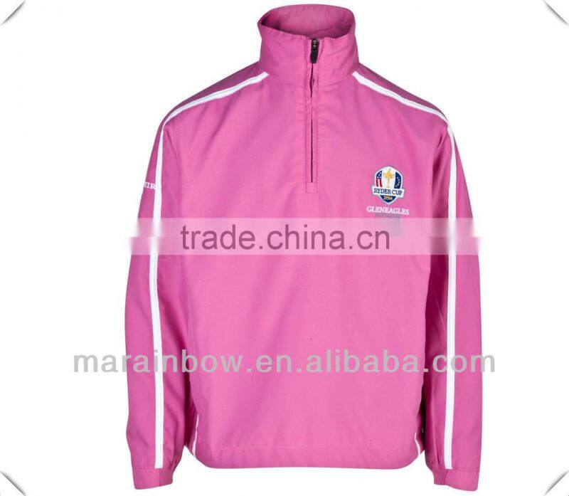 Lightweight microfleece golf Jacket custom made in UK,voiceless windshirts top, windbreaker for golf clothing