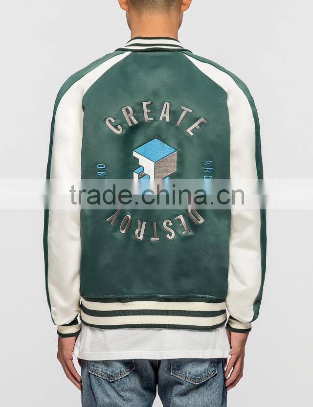 2017 china factory wholesale men fashionable varsity sports jacket custom