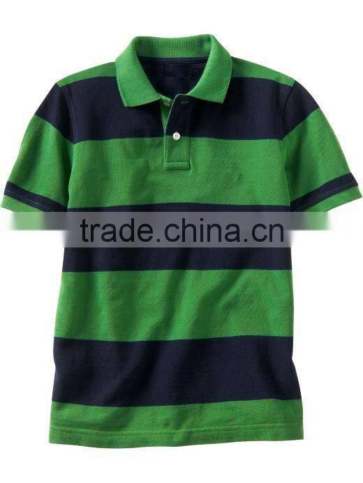 BOYS RUGBY STRIPED POLO T SHIRT