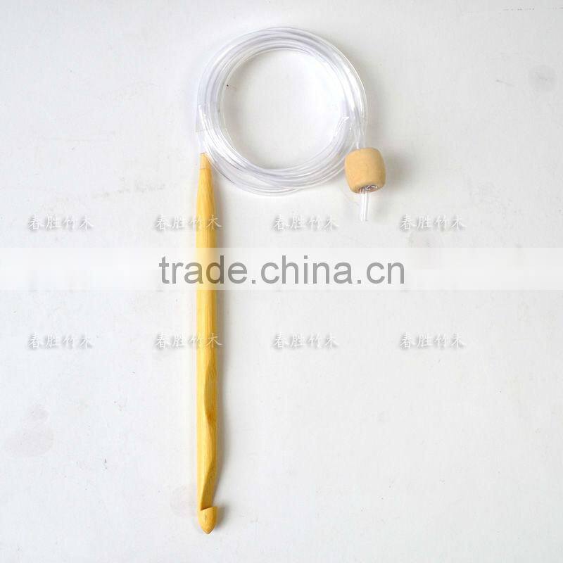 CH011_N# 12sz Afghan Tunisian bamboo crochet hooks 115cm 46"