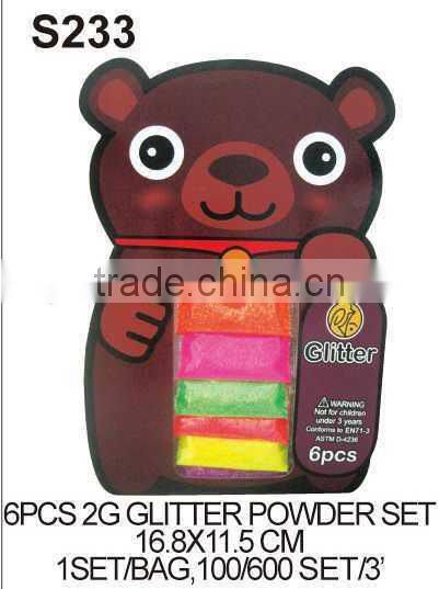 6 PCS 2G GLITTER POWDER
