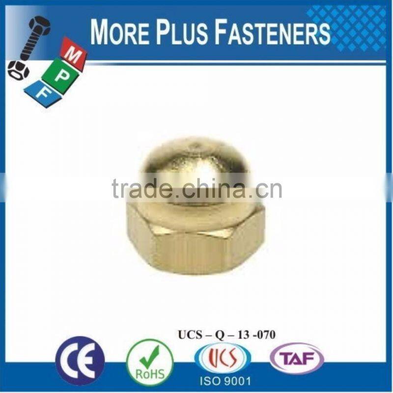 Made in Taiwan Brake Caliper Brass Plated Colored Dome Nut