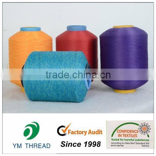 150D/4 Core Spun 100% Polyester Covered Spandex Yarn