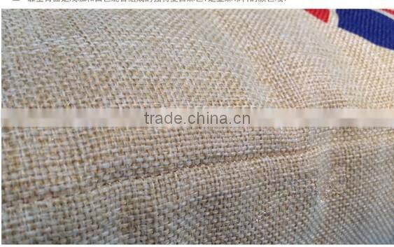 Jute design on linen throw pillow with 0.7D microfibre fill