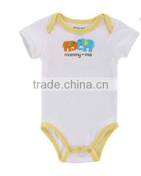 wholesale 100% organic cotton baby girl boy short sleeve bodysuits