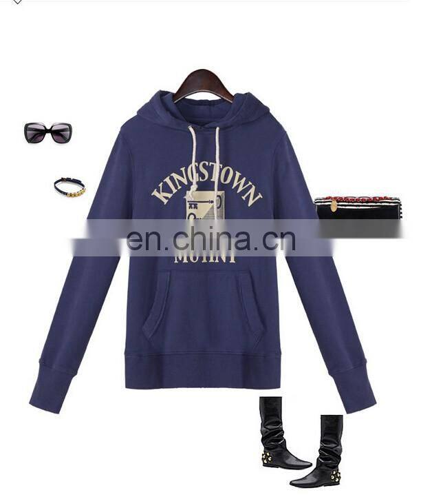 Cheap Women's Fleece Hoodie Kangaroo pocket long sleeves fleece jacket Sweatershirt Terry hoodie with rubber print
