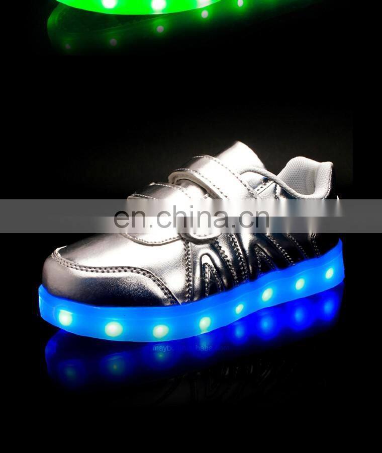 Factory wholesale OEM USB charge Children kids Led shoes sneakers Cool casual shoes for boys girls