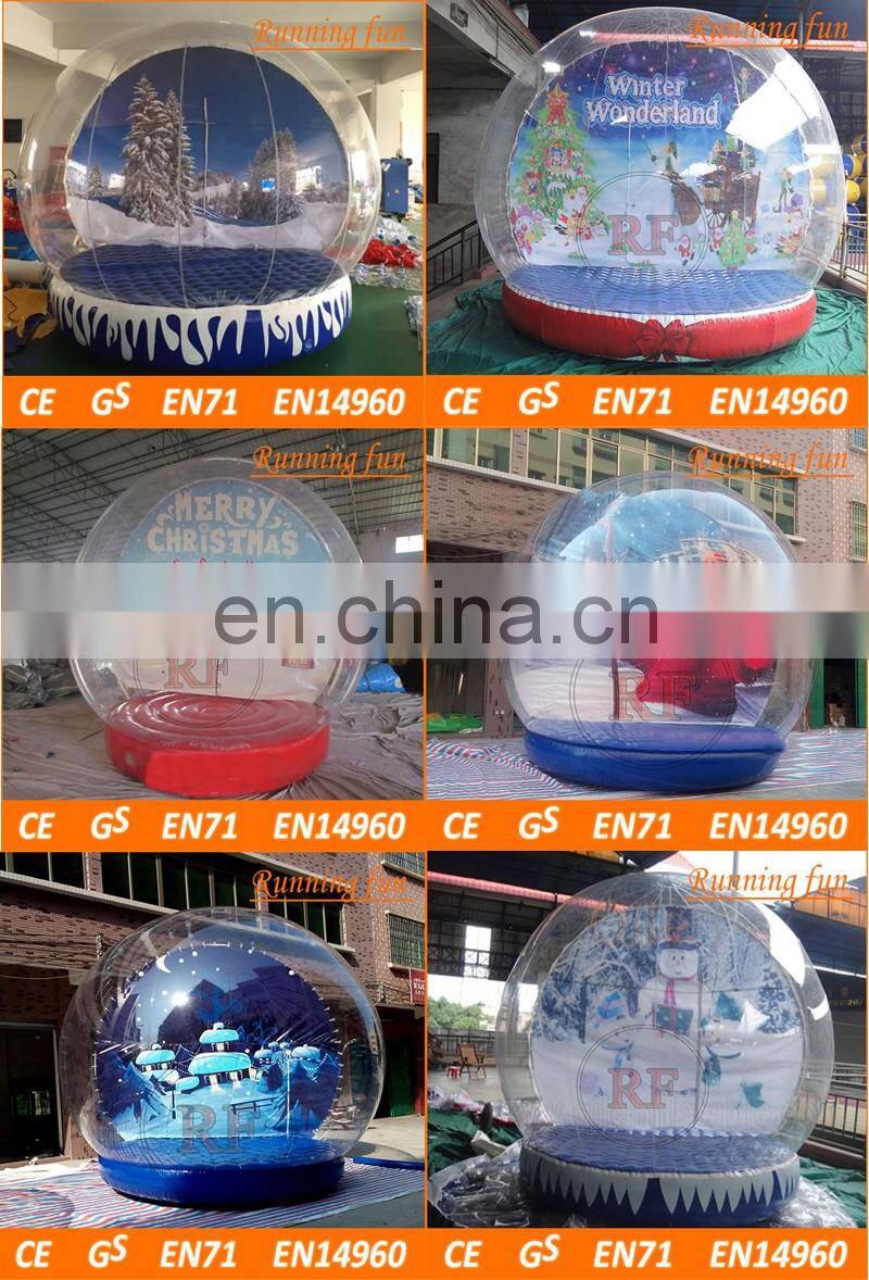 3m Diameter Giant Christmas Inflatable Snow Globe,Inflatable Snow Dome For Christmas