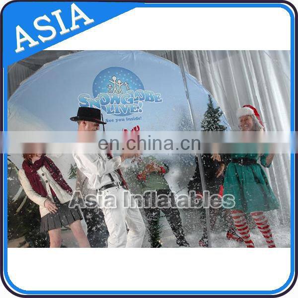 Brand New christmas photo snow globes/inflatable snow globe for exhibition/snow globe for sale
