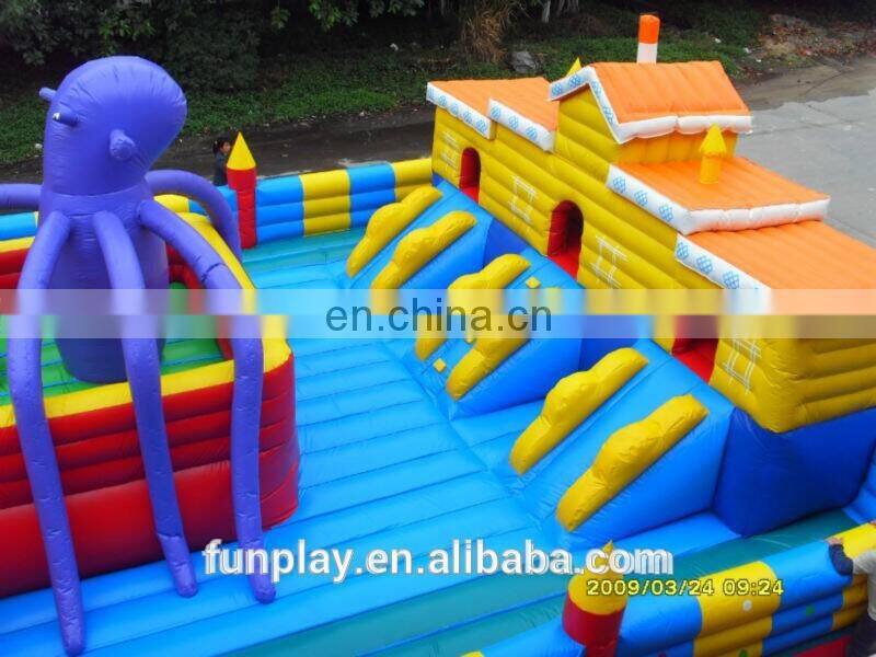 Outdoor amusement park CE commercial wholesale Inflatable fun city