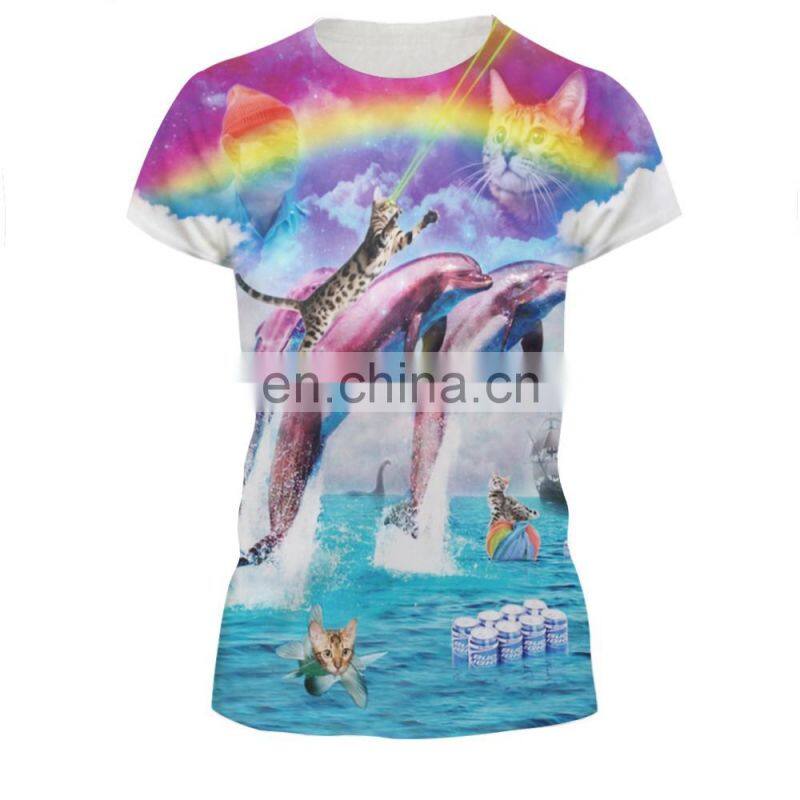 Hot Selling Imaginative Scene Dylan Comfortable Fancy Digital Printing Casual Custom Print T-shirt