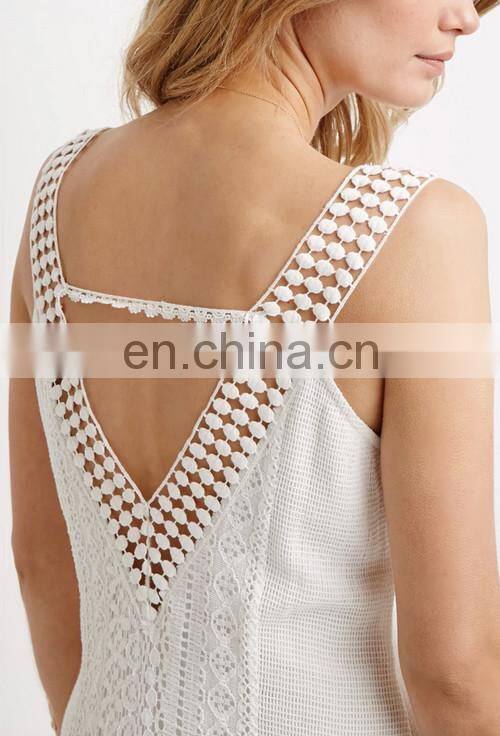 OEM service guangzhou garment manufacturer fashion lady lace-paneled knit maxi dress