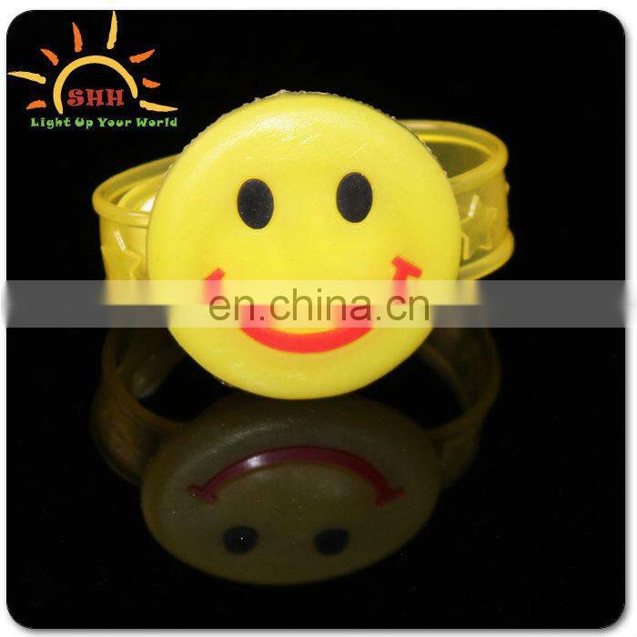 Christmas smile face LED flashing bracelet silicon wrist band