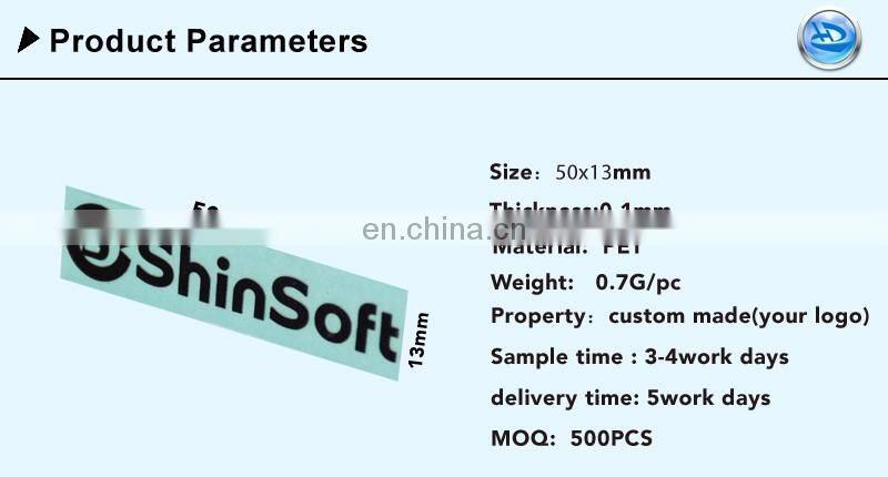 Computer Logo Sticker Electroforming Nickel Metal Logo With Glue
