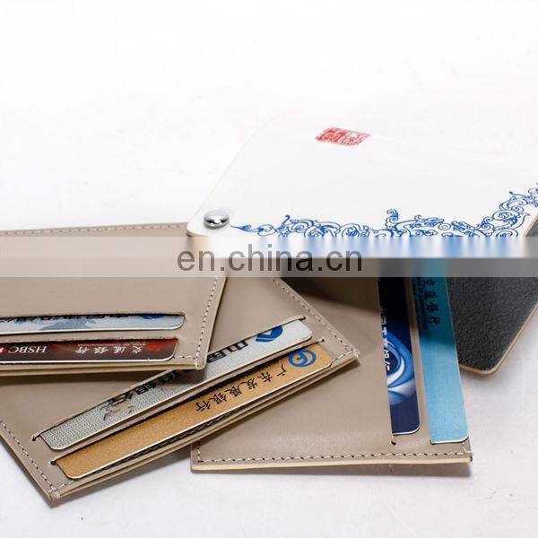 CUSTOM WHITE CHINA VINTAGE FEATURE TRADITIONAL LEATHER WALLET