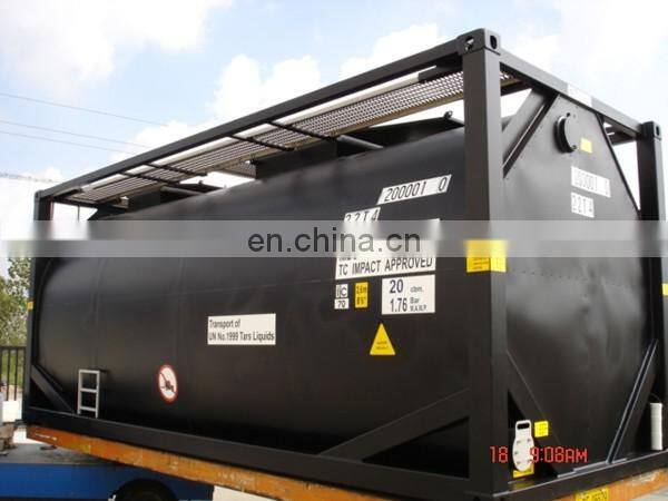 Fire Heating or Electric Heating 20000L Bitumen Transportation Tank Container