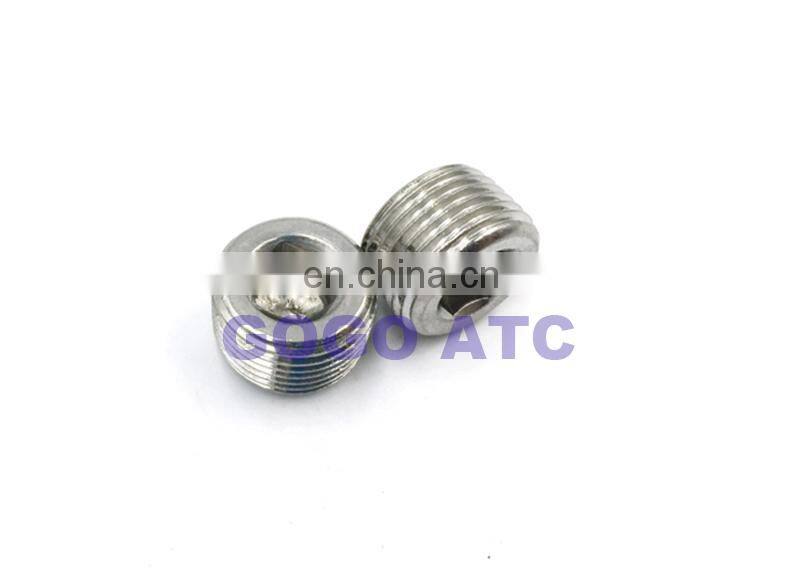 High quality 1/4'' inch stainless steel threaded 304 inner hexagon Blocked head Stuffy head oil metal tube fittings plug