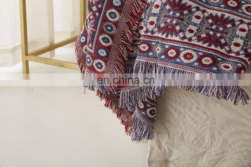 RAWHOUSE polyester woven tapestry throw blanket woven blanket