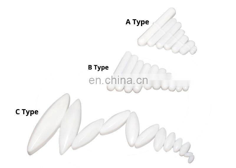 Laboratory White Magnetic Balls PTFE Cover Stirring Rod