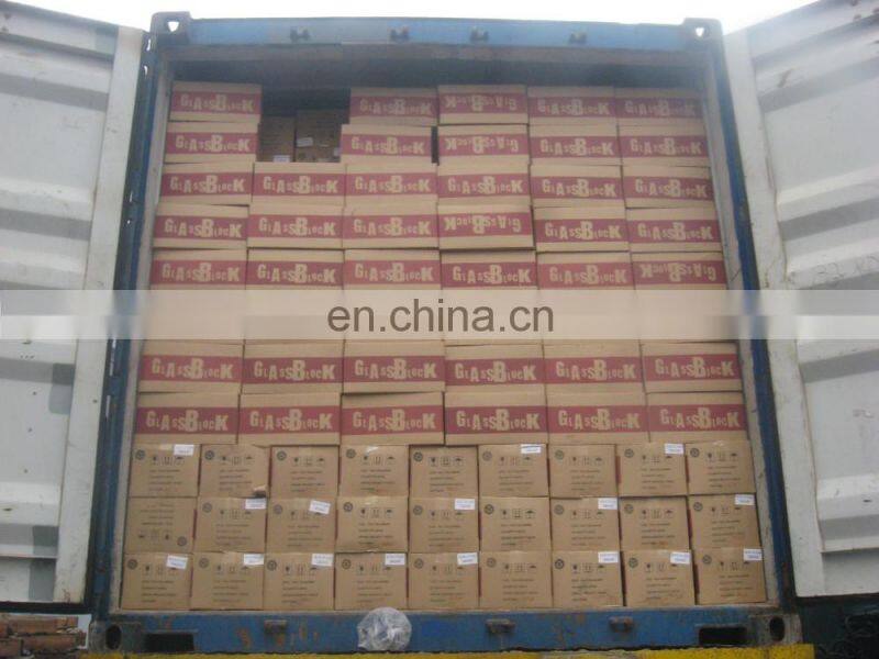 BLUE CLOUDY GLASS BLOCK