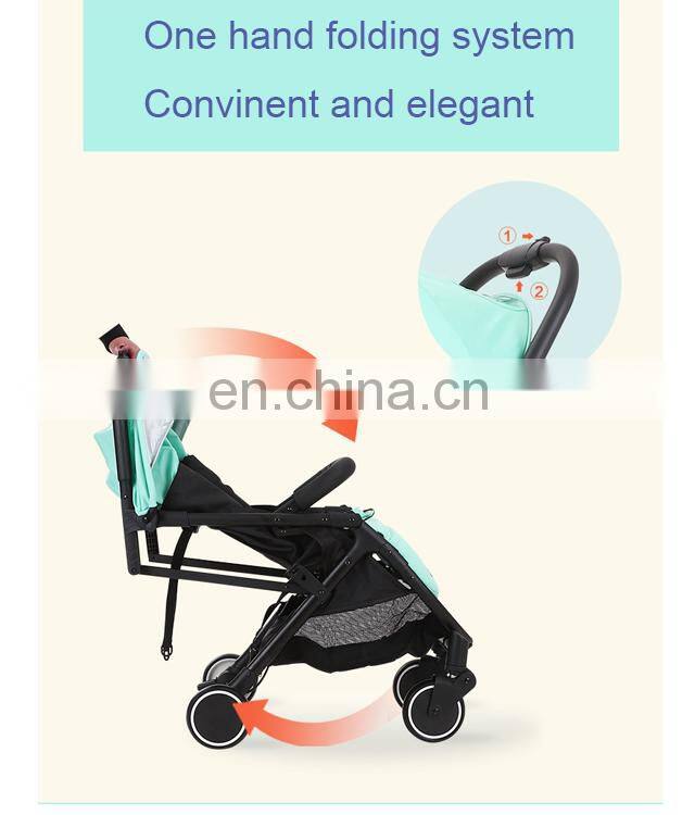 Lightweight Fiber Heated Adjustable Handle Baby Stroller