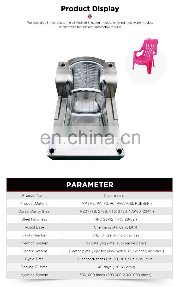Machine for manufacturing plastic outdoor chair mould