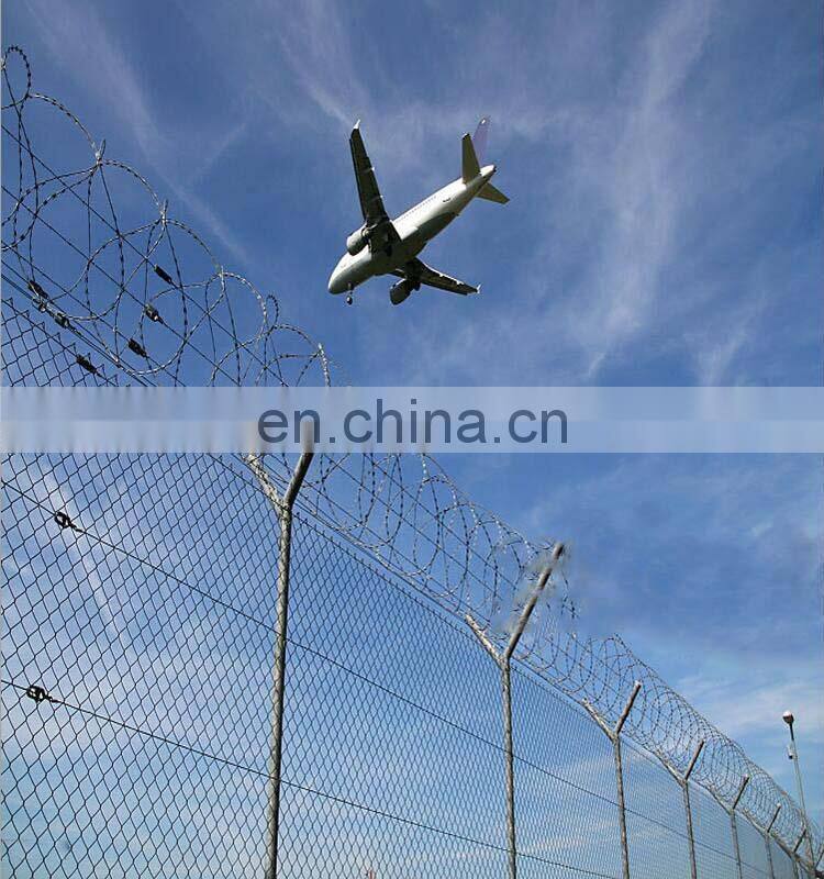 Trade assurance high security airport fencing with razor wire