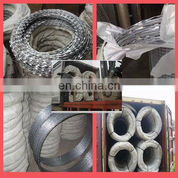 High carbon galvanized Steel Concertina Razor Barded Wire with low price