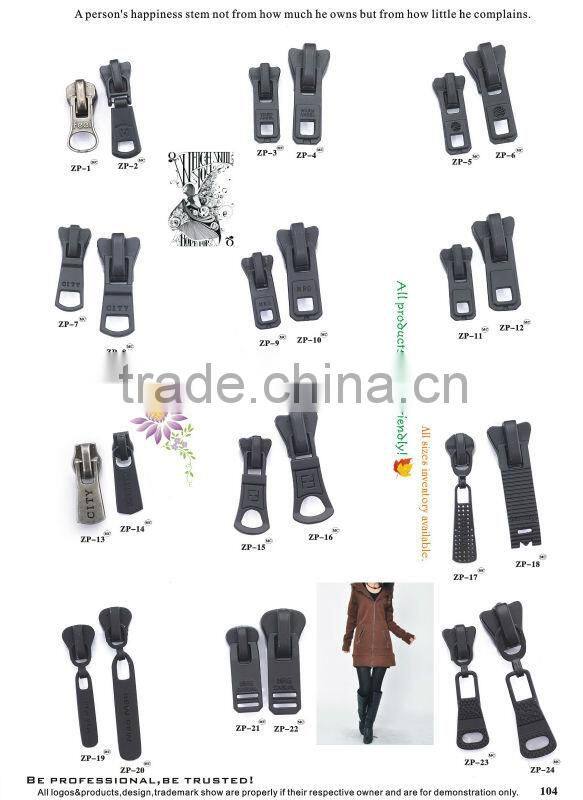 High end shiny gold metal zipper puller