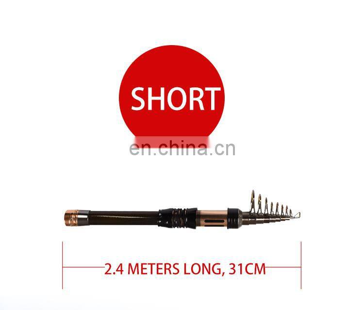 Wholesale fishing tackle closed length 31cm mini carbon fishing rod