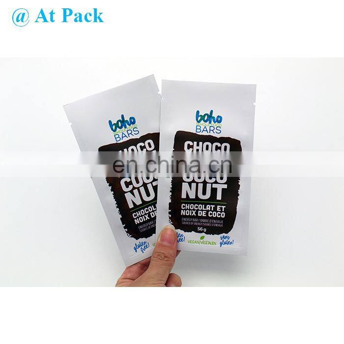 Customized printed sachet heat seal bags with tear notch for food