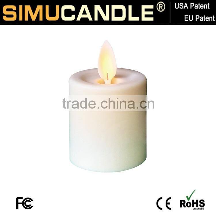 Simulated Flame Votive candle with timer and USA&EU patent