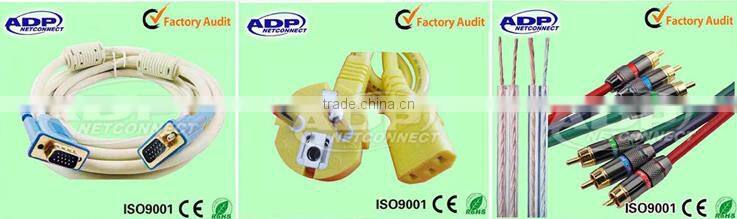 high quality2core 7*0.12mm Cu flat telephone cable with RJ11 connector