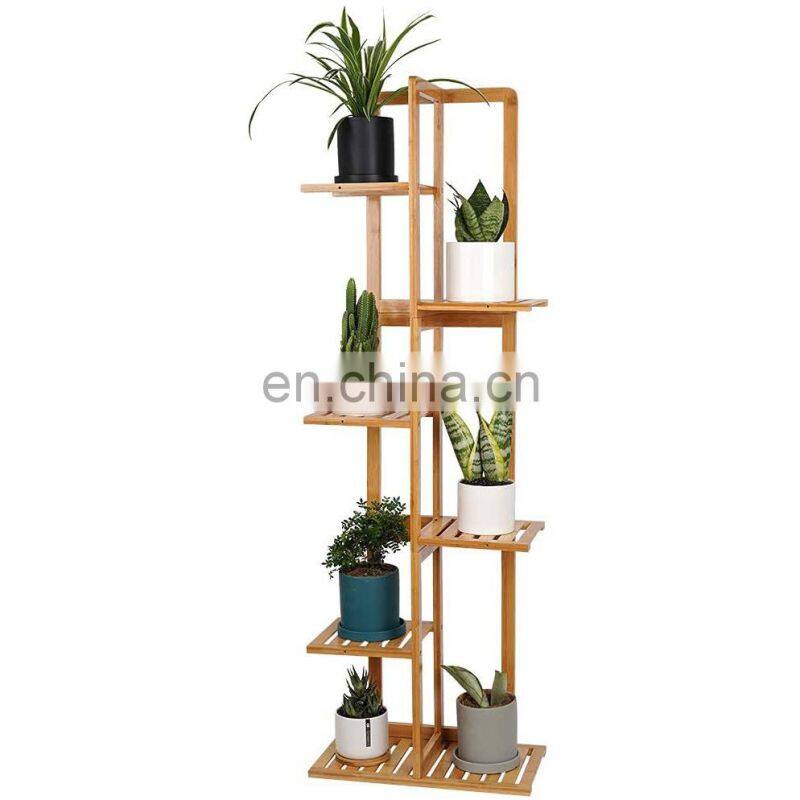 Bamboo Plant Stand Rack Indoor & Outdoor Plant Stand 6 Tier 7 Potted Multiple Flower Planter Pot Holder Shelf Rack Display
