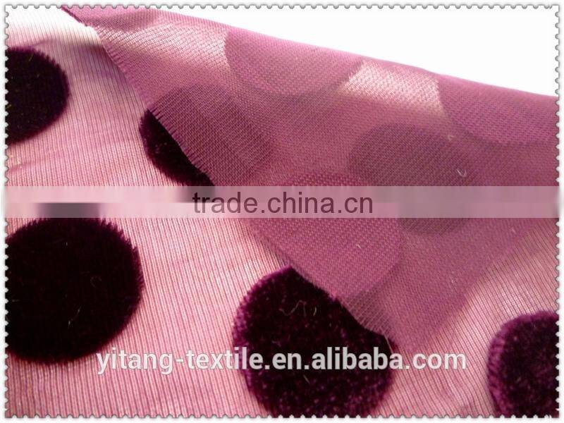 Polyester flocking dress fabric