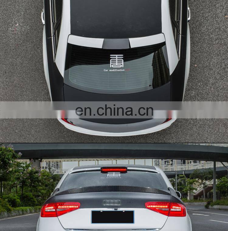 Runde ABS Material Car Modification Sport Style Front Rear Lip Side Skirt Spoiler Exhaust Suitable For 2013-2016 Audi A4L Body Kit
