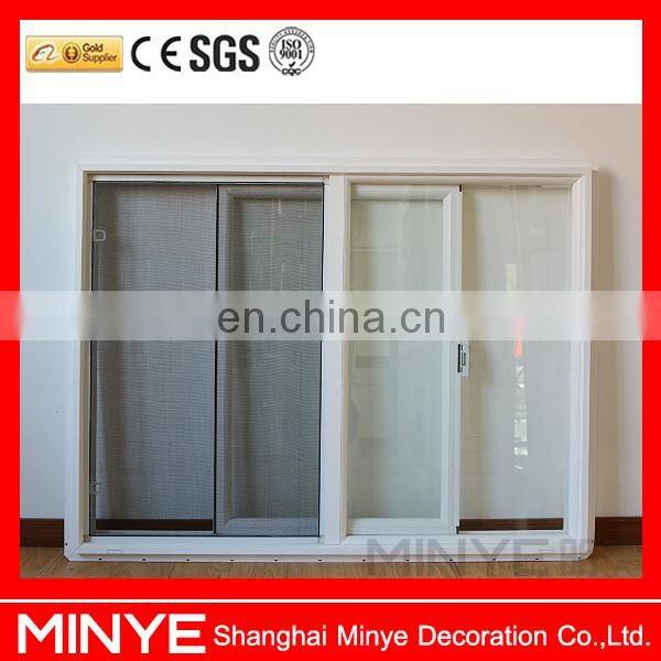 Low prices new model upvc profle sliding window/bathroom style windows with fly screen