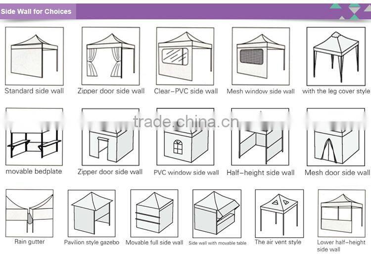 2015 white pop up tent wholesale with aluminum frame folding structures