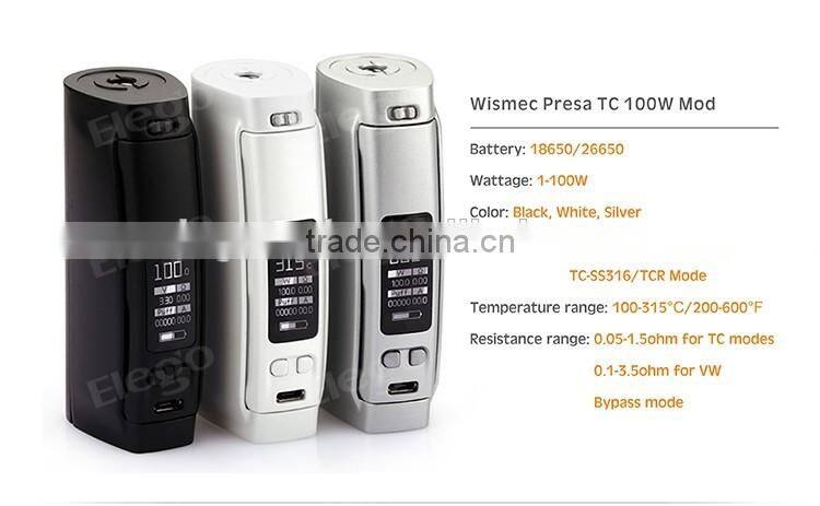 New Hot Wismec Presa TC 100W with TC system large in stock