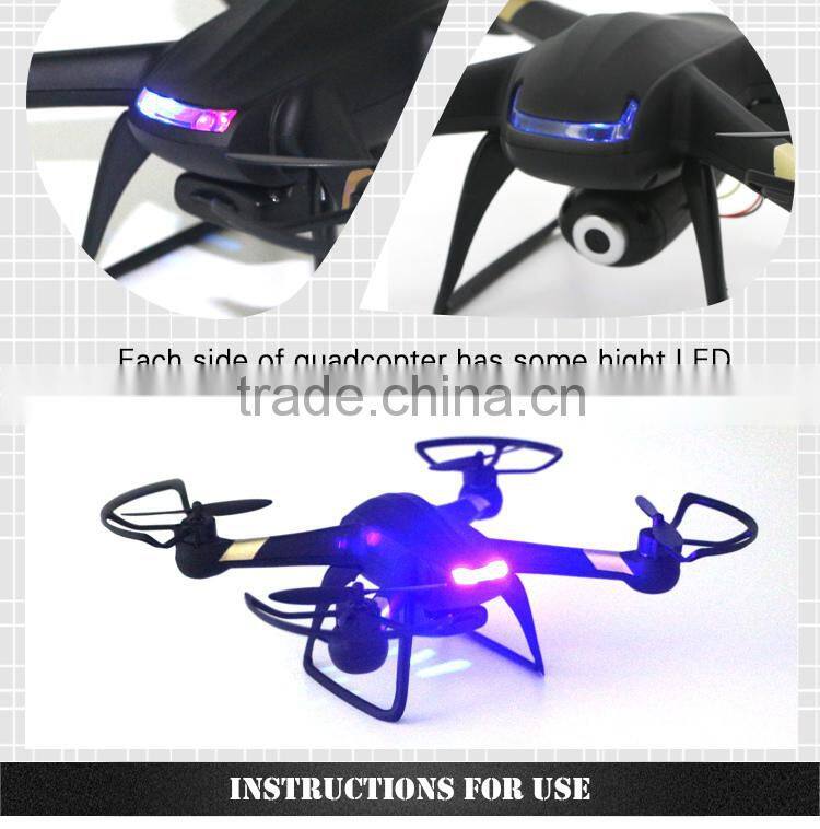 High Quality 4CH 2.4G 6 Axis rc headless LED light professional drone with 2 MP camera and 4G SD Card