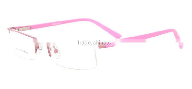 2014 new model half-rim fashion optical eyeglasses frame for women from danyang
