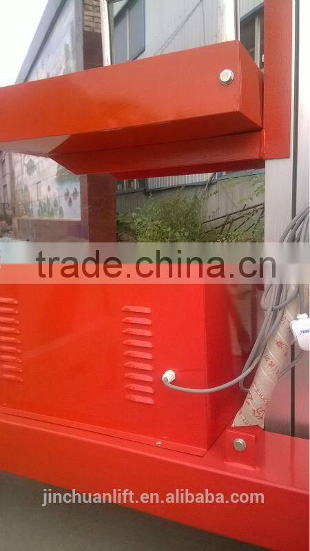 Hydraulic mobile single mast aluminum alloy lift platform powered by DC/AC