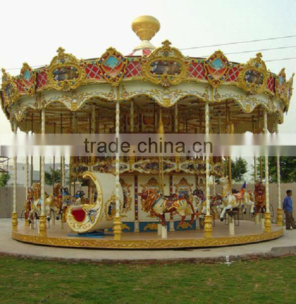 Luxury amusement park equipment- large merry go round
